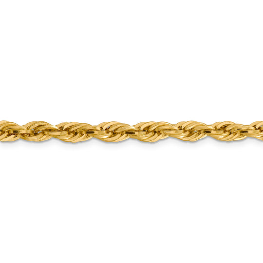 14K Semi-Solid Rope Chain, 18 inches, 5.4 mm with Lobster Clasp