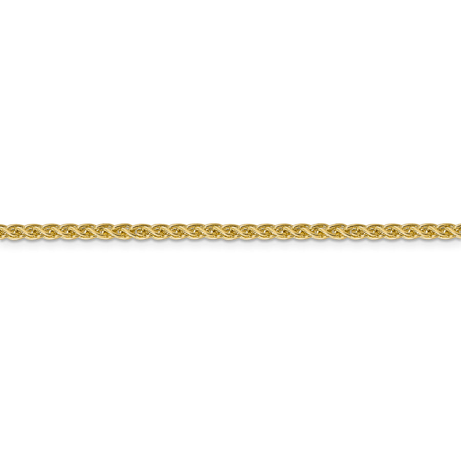 Cadena de trigo semisólida de 14k y 2,75 mm