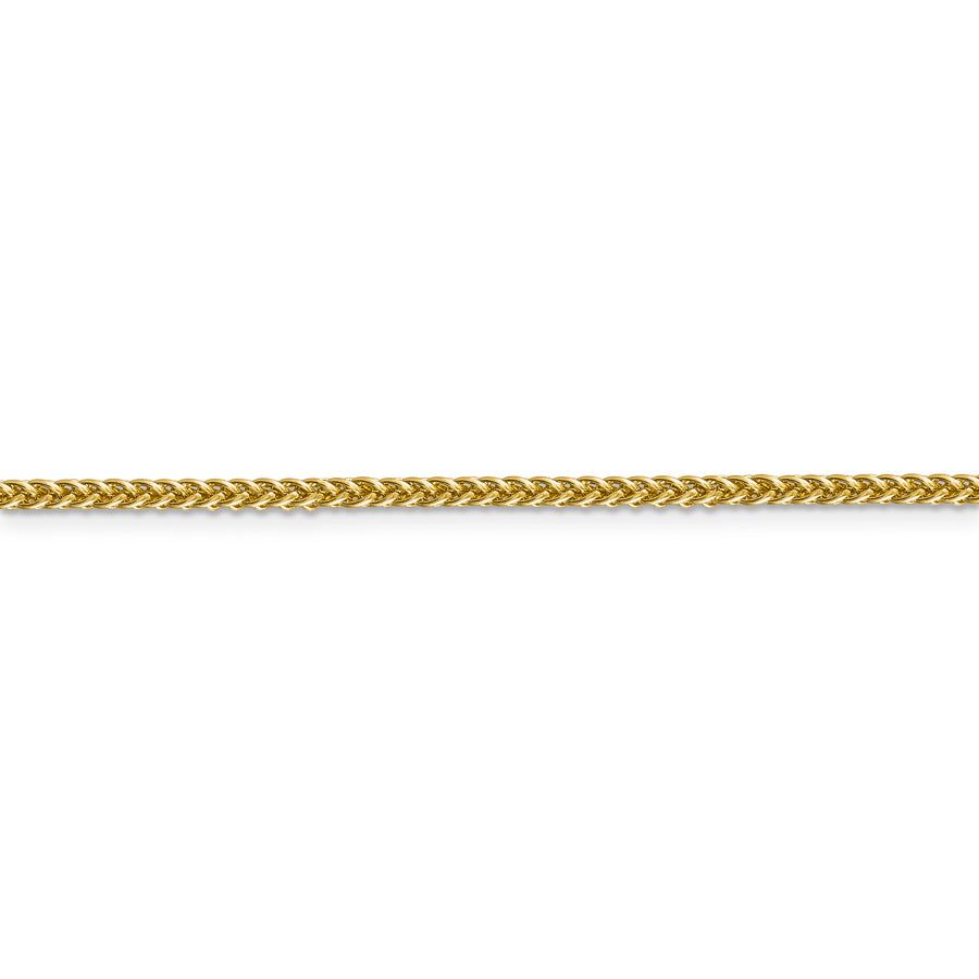 Cadena de trigo semisólida de 3 hilos de 14k y 2,35 mm