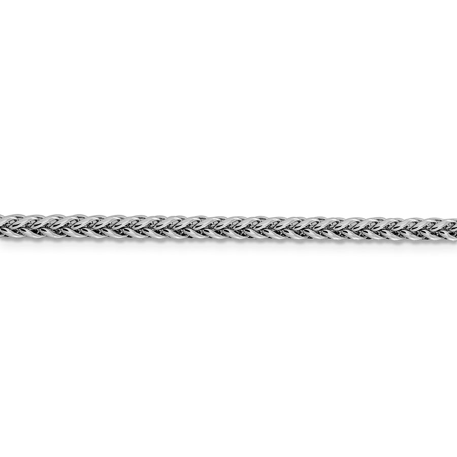 Cadena de trigo semisólida de 3 hilos de 14 k WG de 3,5 mm
