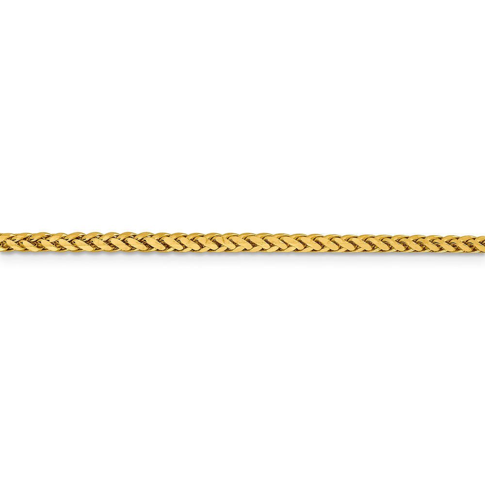 Cadena de trigo D/C semisólida de 14k y 2,5 mm