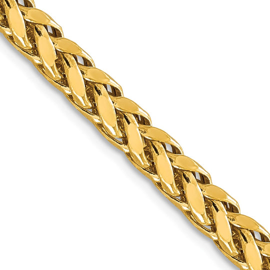 14k 5mm Semi-Solid D/C Wheat Chain
