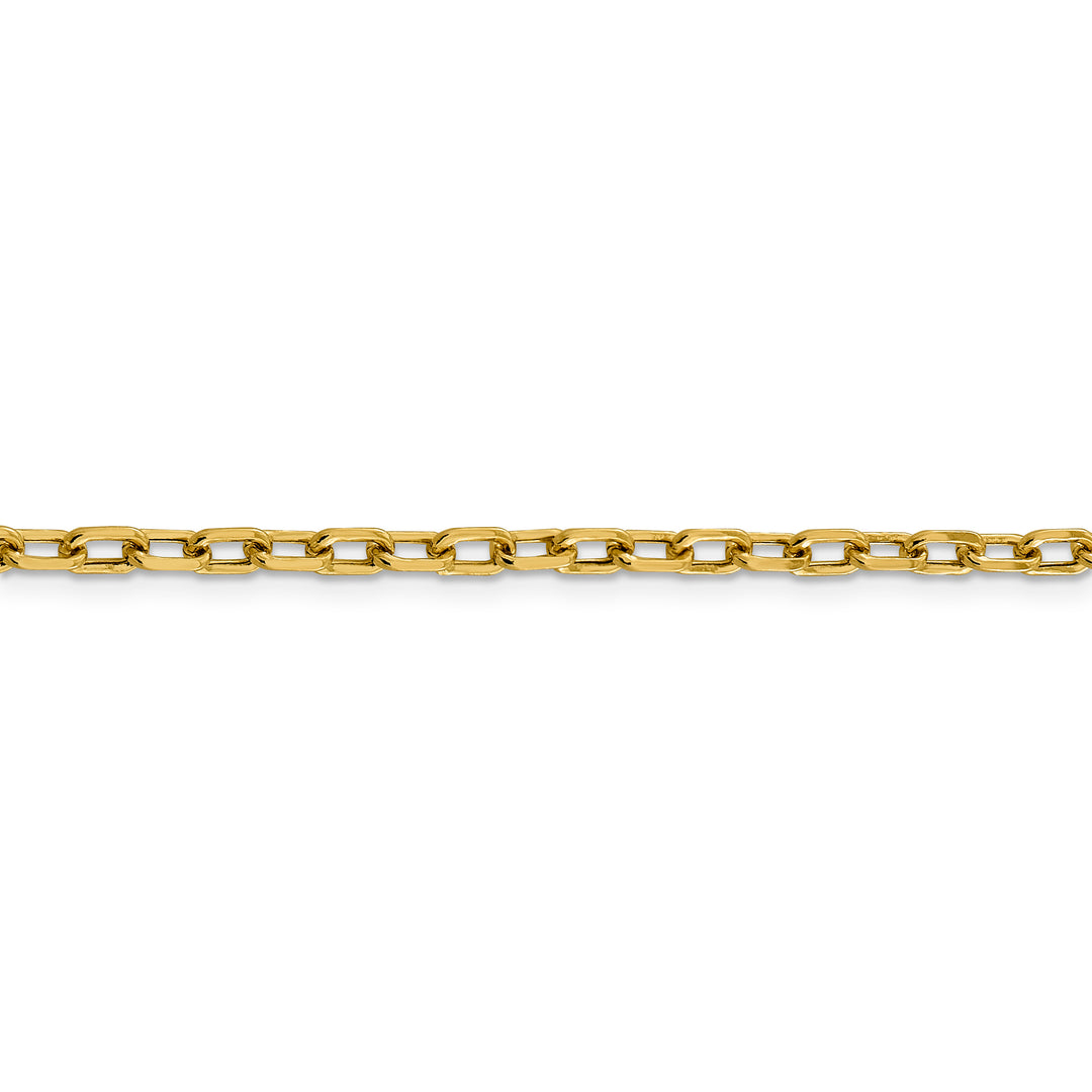 Cadena portacable de eslabón abierto D/C semisólida de 14k y 3,7 mm