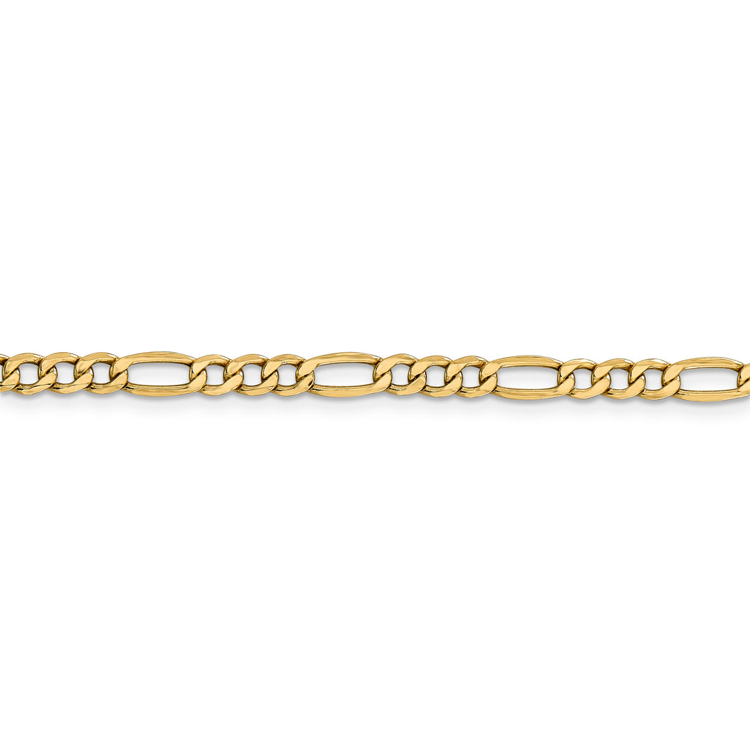 14k 4.2mm Semi-Solid Figaro Chain