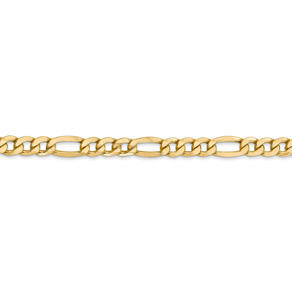 14k 5.75mm Semi-Solid Figaro Chain