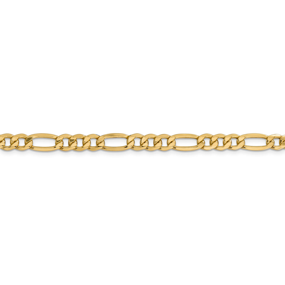14k 6.25mm Semi-Solid Figaro Chain