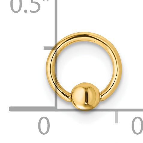 18 gauge Cartilage Hoop in 14k Gold