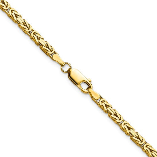 Cadena Bizantina de Oro Amarillo de 14K, 40.6 cm (16 pulgadas), 2.5 mm, con Cierre de Langosta
