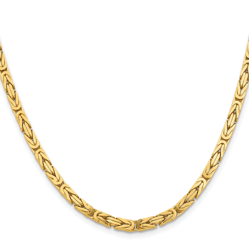 4mm Byzantine Chain in 14k Yellow Gold