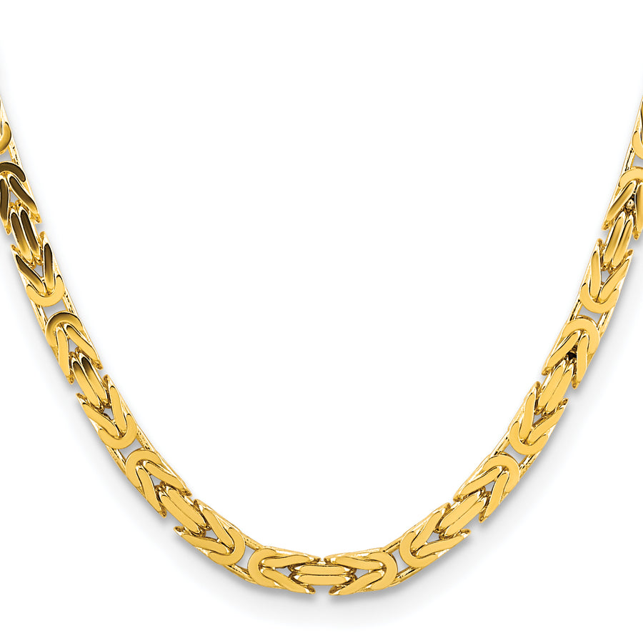 Cadena Bizantina  de 5.25 mm en Oro Amarillo de 14k