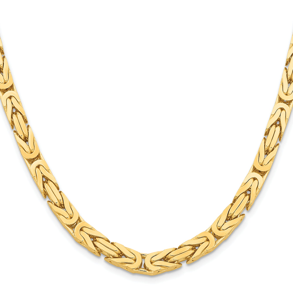 6.5mm Byzantine Chain in 14k Yellow Gold