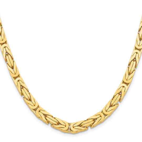 6.5mm Byzantine Chain in 14k Yellow Gold