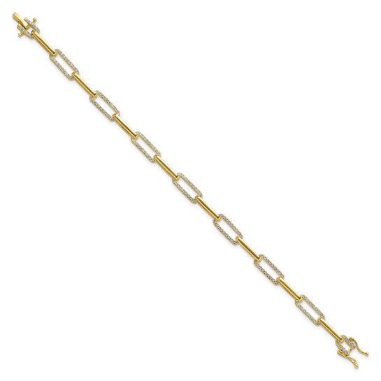 Pulsera de Diamantes 14k Amarillo con Diamantes Crecientes en Labor (VS/SI+ G+)