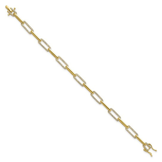 Pulsera de Diamantes 14k Amarillo con Diamantes Crecientes en Labor (VS/SI+ G+)