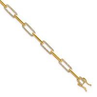 Pulsera de Diamantes 14k Amarillo con Diamantes Crecientes en Labor (VS/SI+ G+)