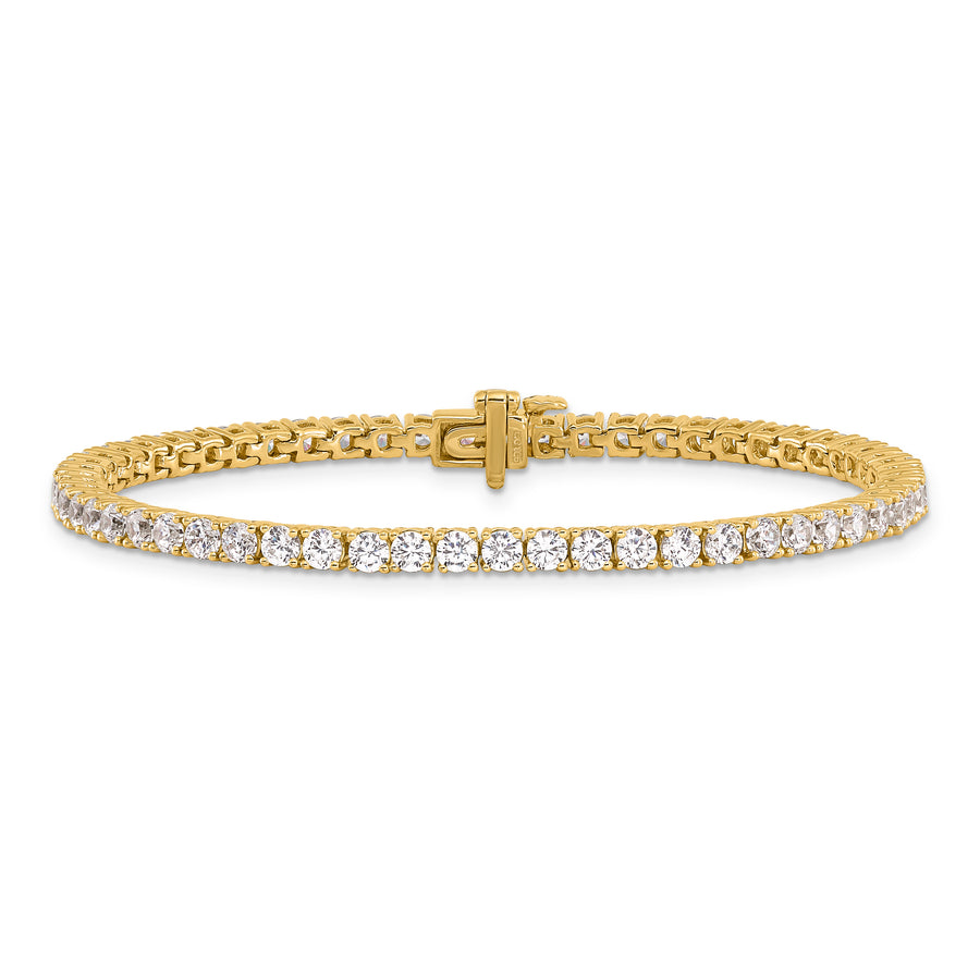 Pulsera de tenis VS/SI FGH de diamantes cultivados en laboratorio de 14 k