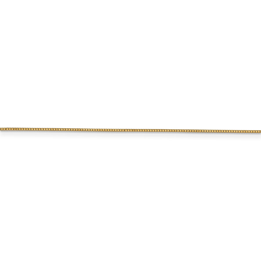 Caja de 14k y 0,7 mm con cadena con cierre de langosta
