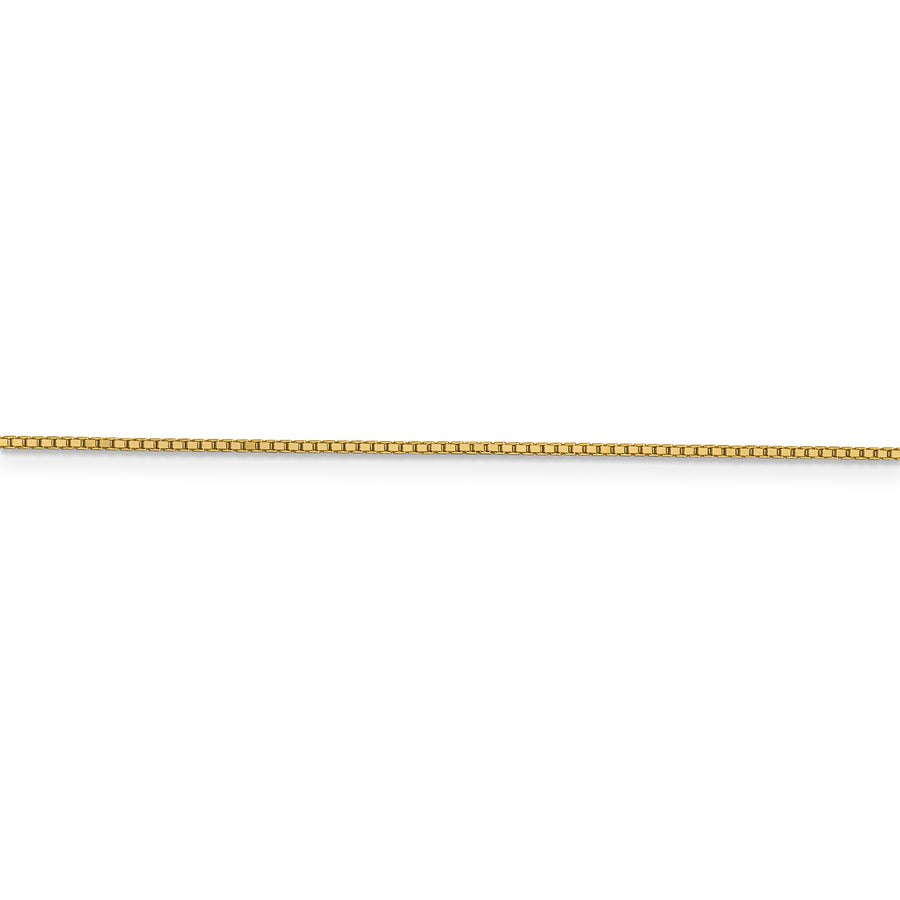 Cadena tipo caja de 14k y 0,95 mm.