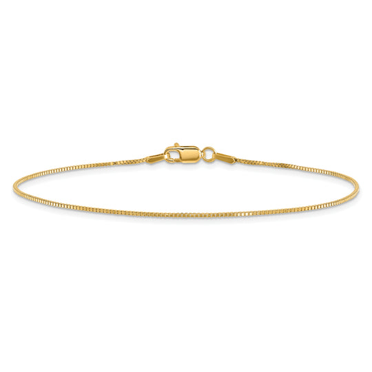 Pulsera de Oro Amarillo de 14k de 7 pulgadas y 0.95mm con Cierre de Langosta