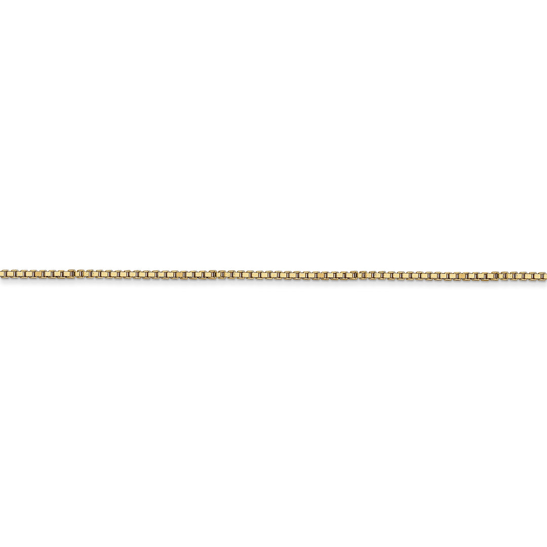 Cadena tipo caja de 14k y 1 mm