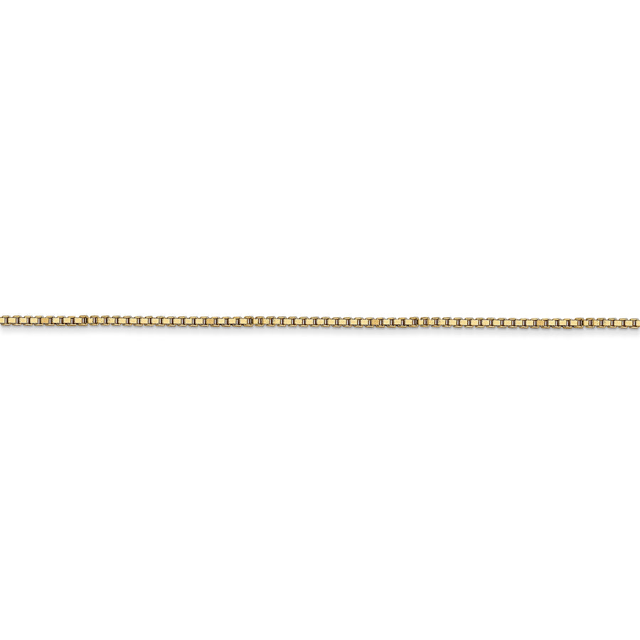 Cadena tipo caja de 14k y 1 mm
