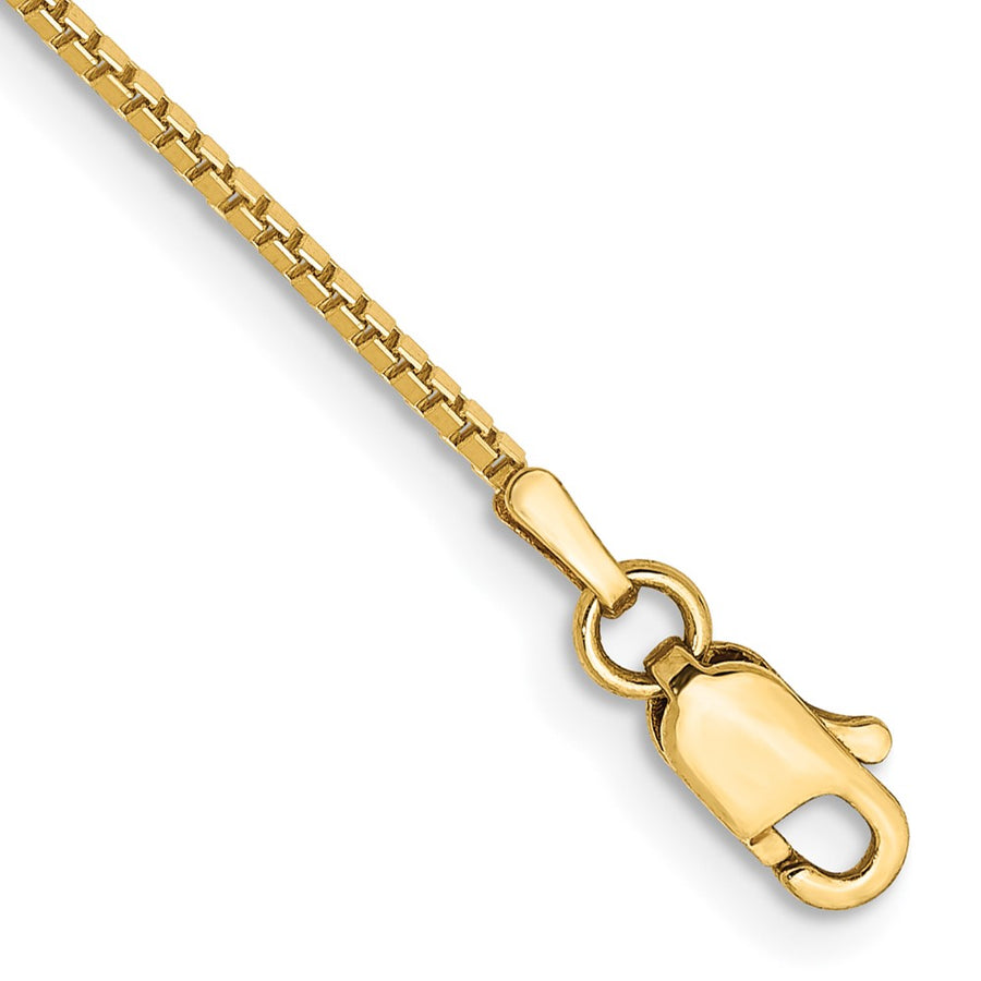 Pulsera de Oro Amarillo de 14k de 8 pulgadas y 1mm con Cierre de Langosta