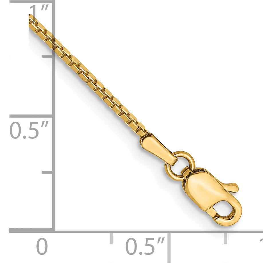 Pulsera de Oro Amarillo de 14k de 7 pulgadas y 1.05mm con Cierre de Langosta