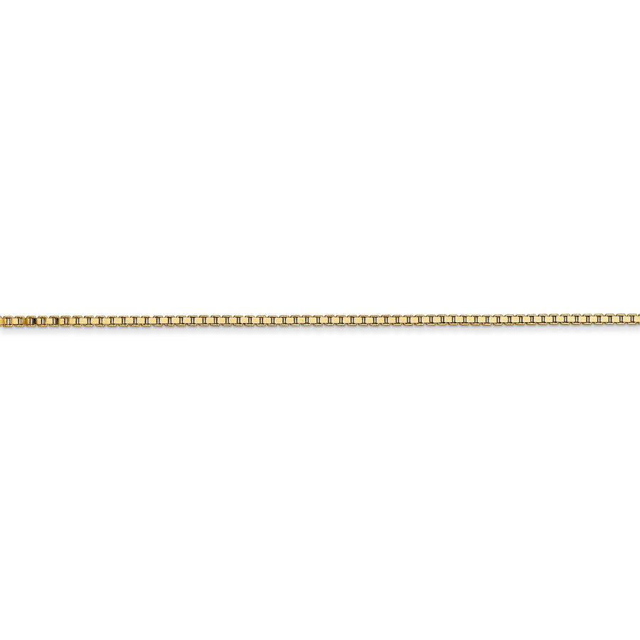 Cadena tipo caja de 14k y 1,1 mm
