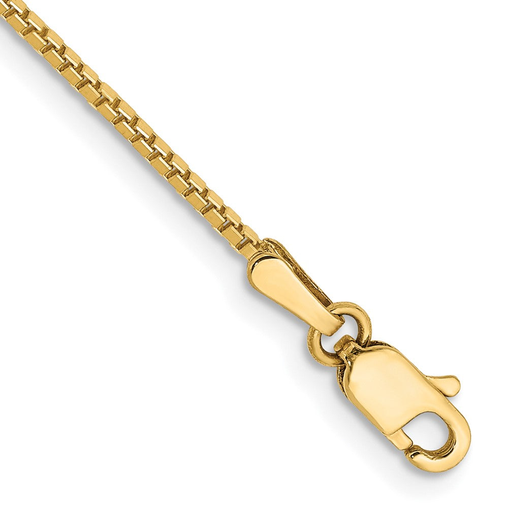 Pulsera de Pulsera Caja de 14K de 7 pulgadas y 1.1 mm con Cierre de Langosta