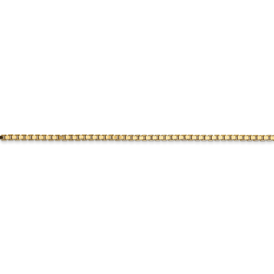 Cadena tipo caja de 14k y 1,5 mm
