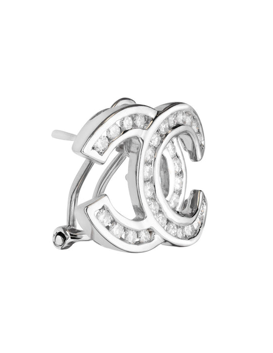 Aretes de oro con Diamante laterales de: 0.60 ct
