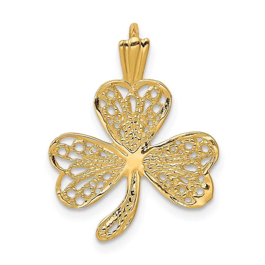 Dije de Trebol en Filigrana de Oro Amarillo de 14K