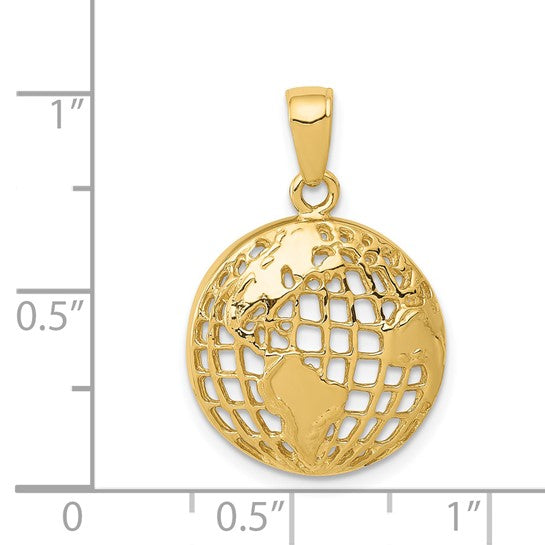 Dije Globo Pulido de 14K