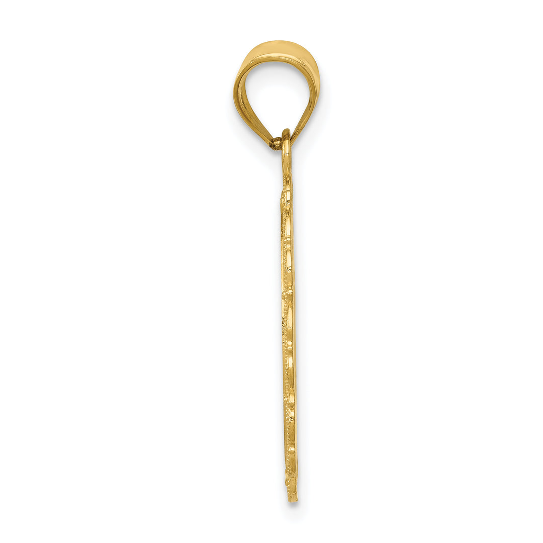 Aries Pendant in 14k Yellow Gold with Satin and Polished Finish