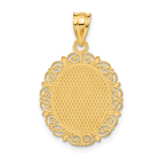 Aries Pendant in 14k Yellow Gold with Satin and Polished Finish