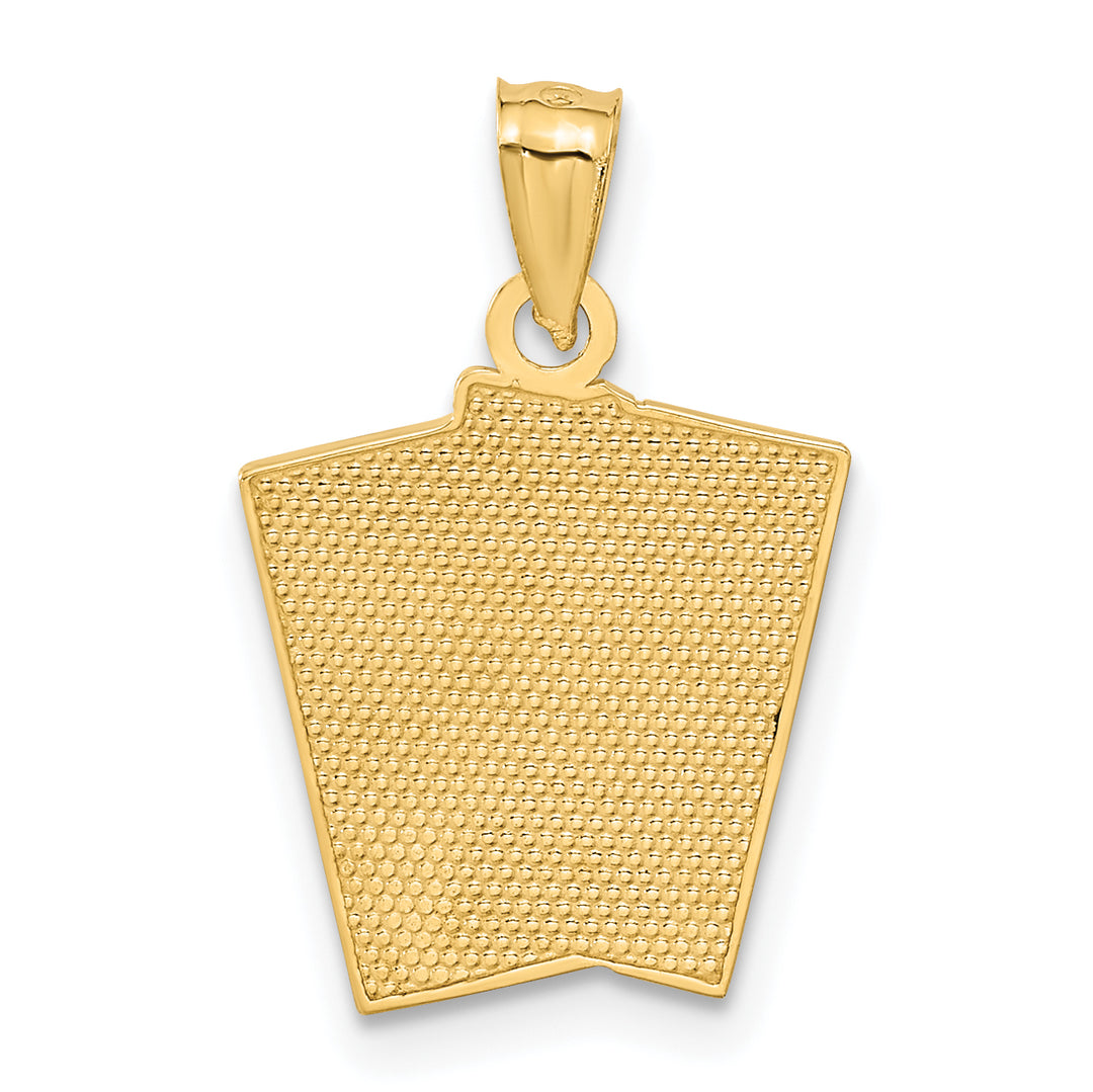 Dije "¡All In!" de Cartas As de Corazones y As de Picas en Oro Amarillo de 14k