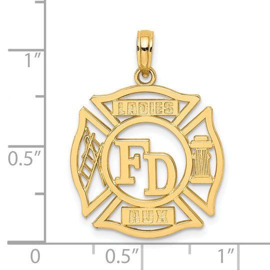 Dije "Fd Ladies Aux in Shield" en Oro Amarillo de 14k
