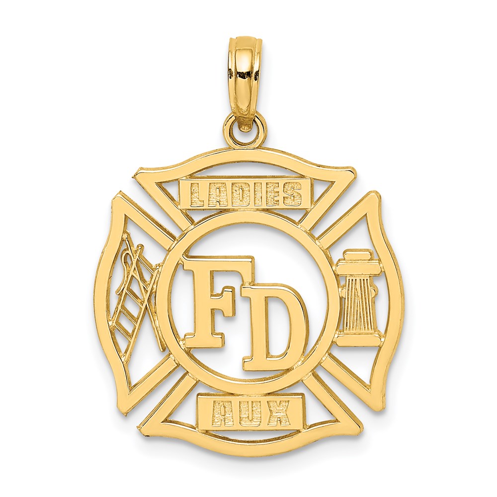 Dije "Fd Ladies Aux in Shield" en Oro Amarillo de 14k
