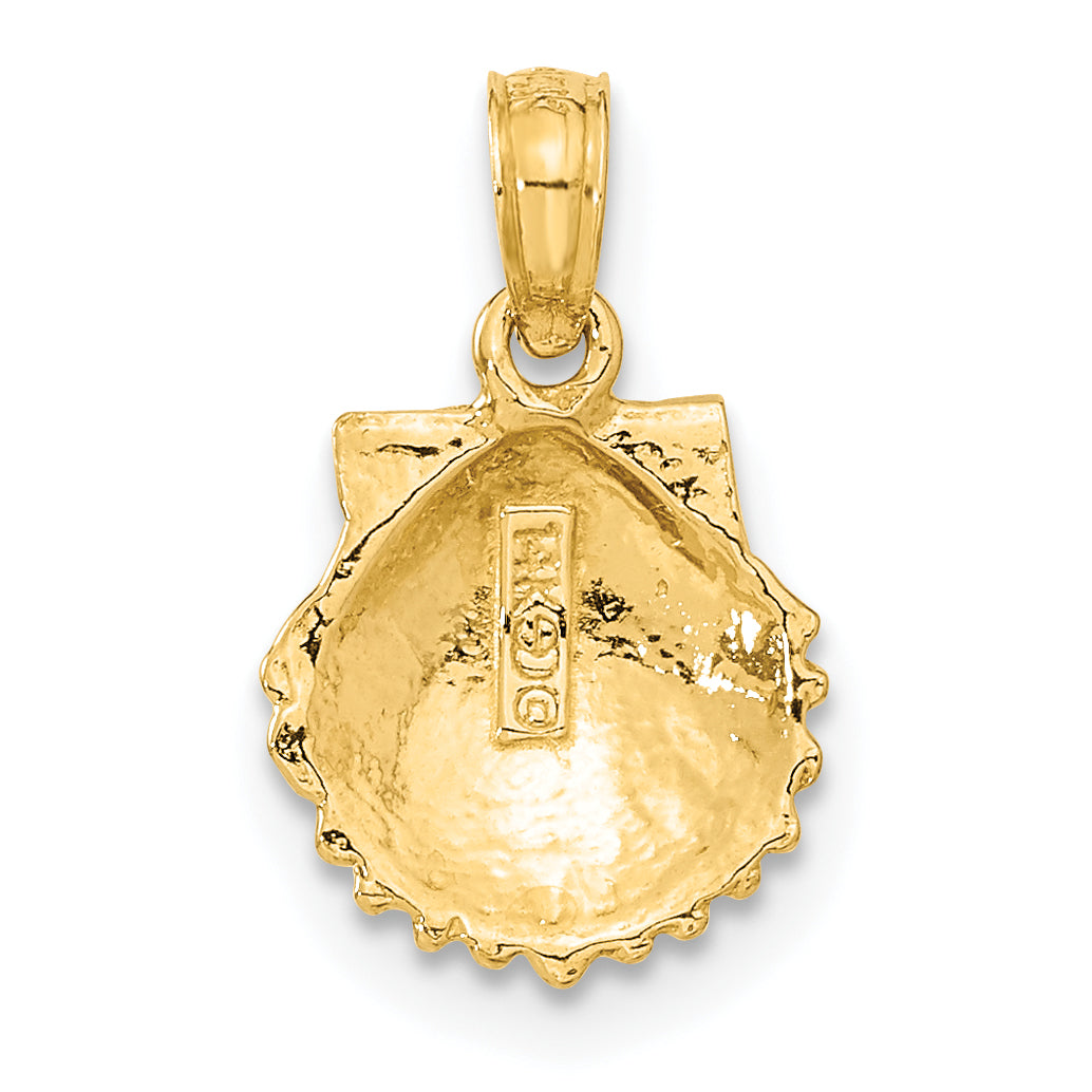 14k Escallop Shell Pendulum