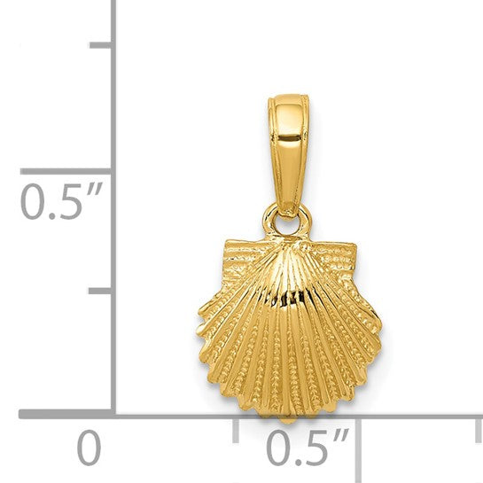 14k Escallop Shell Pendulum