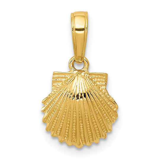 14k Escallop Shell Pendulum