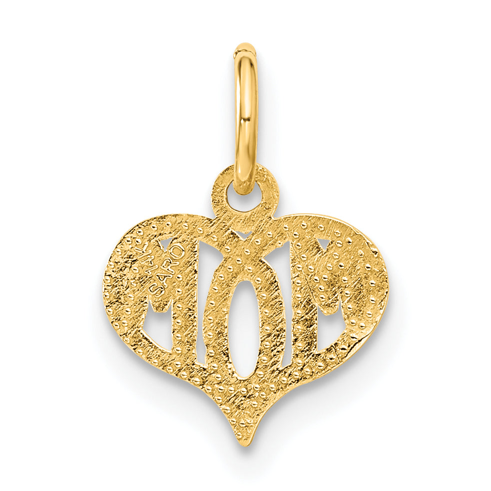 Dije de Corazón Mom de 14K