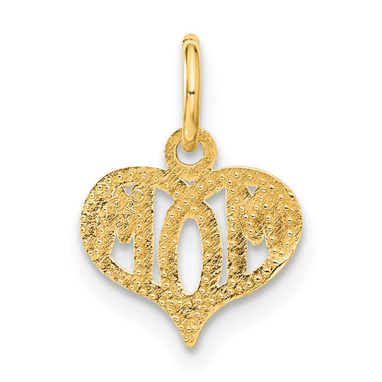 Dije de Corazón Mom de 14K