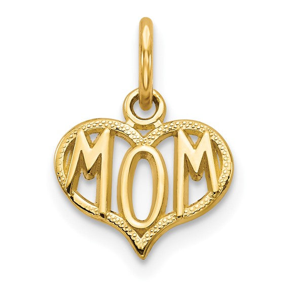 Dije de Corazón Mom de 14K