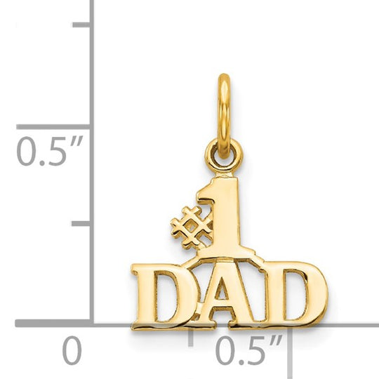 Dije #1 Papà en Oro de 14k