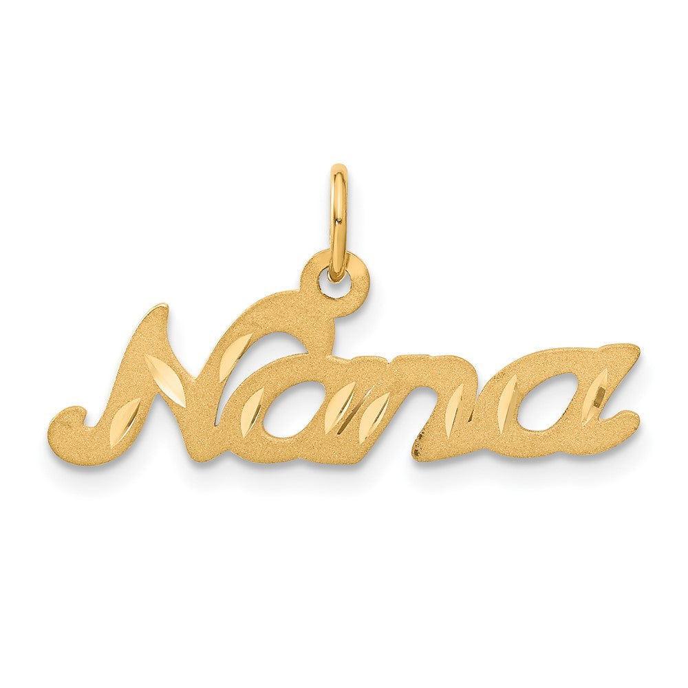 Dije Satinado "Nana" 14K de Oro Amarillo