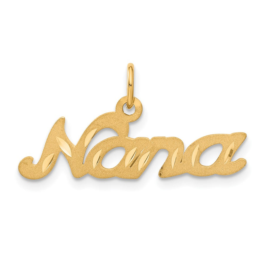 Dije Satinado "Nana" 14K de Oro Amarillo