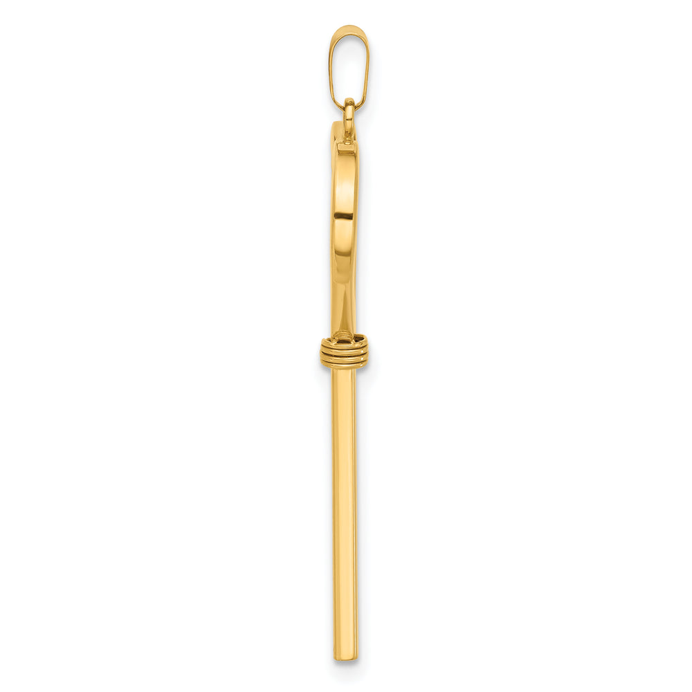 Colgante Llave Corazón Love Pulido en Oro de 14k