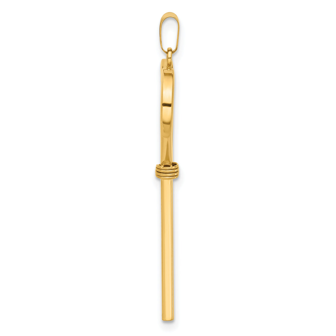 Colgante Llave Corazón Love Pulido en Oro de 14k