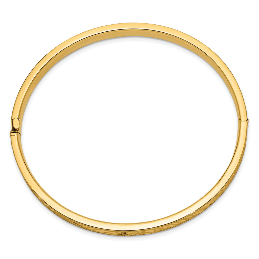 14K Yellow Gold Articulated Bracelet with Diamond Cut and Concave Profile (4/16)
